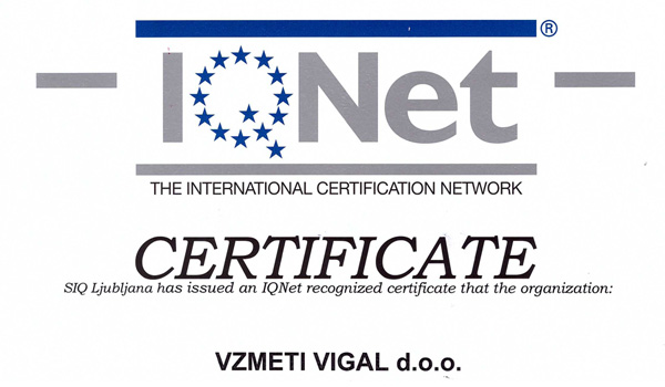 Mednarodni certifikat IQNet 